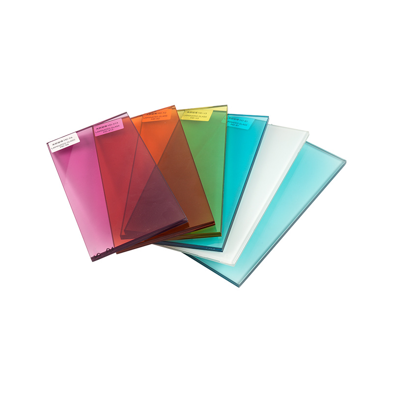 สีฟิล์ม EVA และ PVB มีกระจกลามิเนตสีป้องกันรังสี