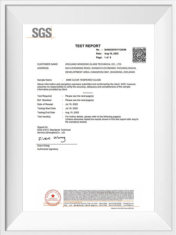 Zhejiang Mingding Glass Technology Co. , Ltd.